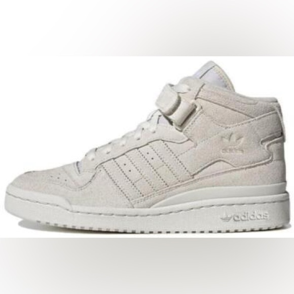 Adidas Forum Mid Shoes Orbit Grey-Orbit Grey-Cloud White High Tops M7 /W8